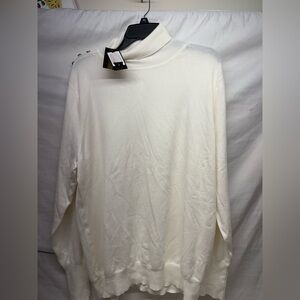 Joseph A Ivory Mock Neck Sweater NWT Size XXL